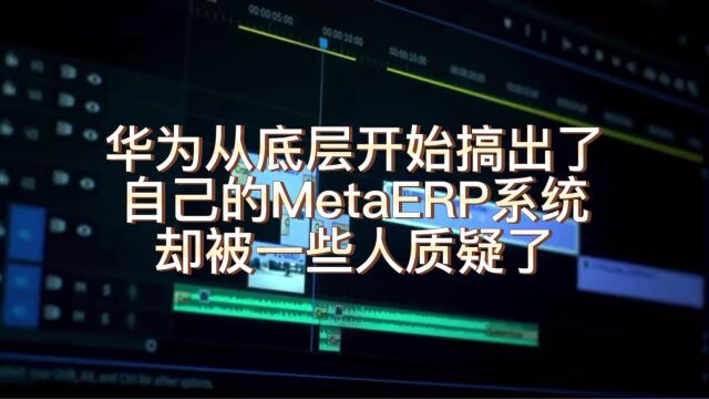 华为从底层开始搞出了自己的MetaERP系统,却被一些人质疑了