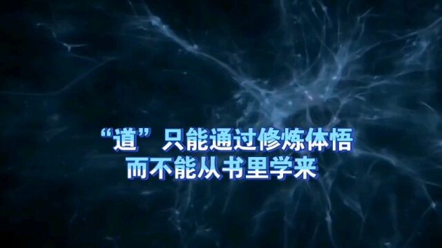 天机:为什么“道”只能通过修炼体悟,而不能从书里学来?道天机盗天机