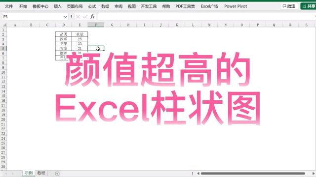 颜值超高,同事最喜欢的Excel柱状图!