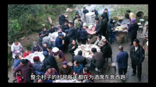 村里母猪下崽都办酒席一周参加40场流水席当天赚回礼金上百万