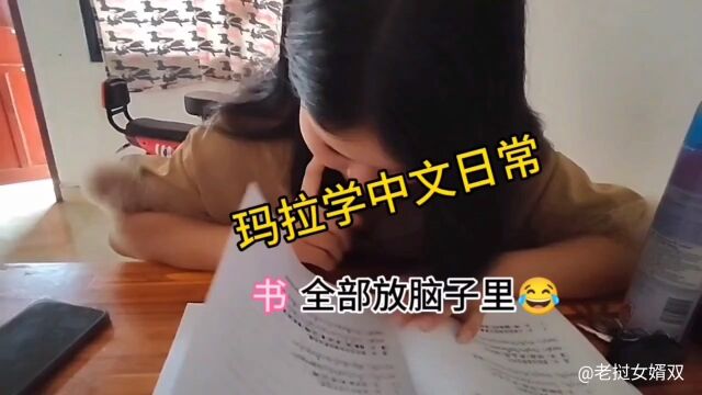 玛拉学中文要把书放进脑子里