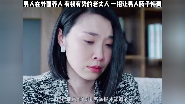 男人在外面养人,有权有势的老丈人一招让男人肠子悔青