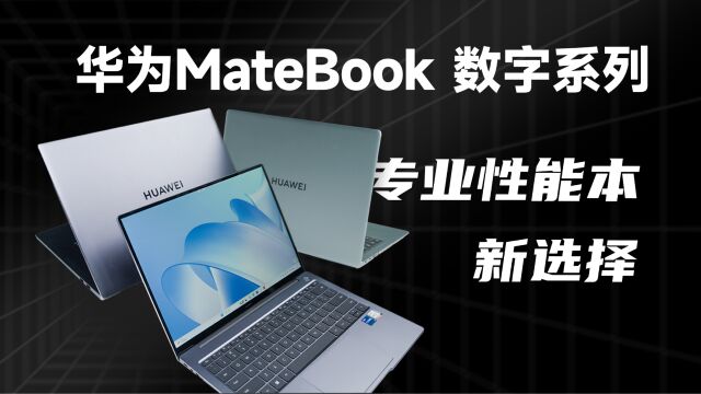 华为MateBook数字系列新品:这就叫专业