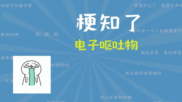 【梗知了】梗知了之电子呕吐物是什么梗