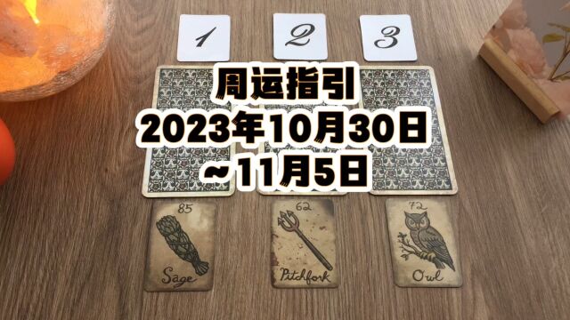 「橙心」周运指引2023年10月30日到11月5日