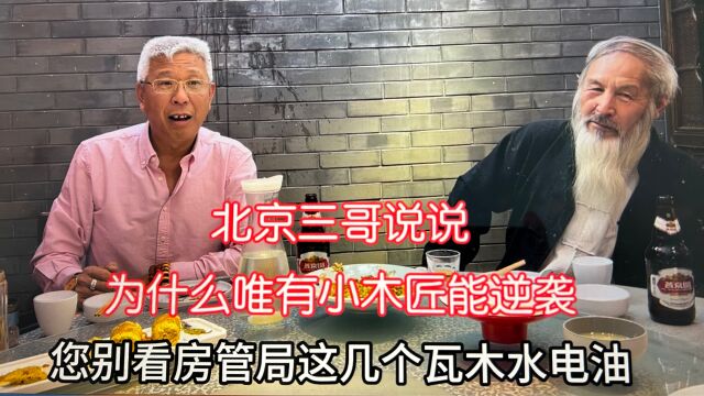 瓦木水电油是技术工种,为什么唯有小木匠能逆袭当官?北京三哥说