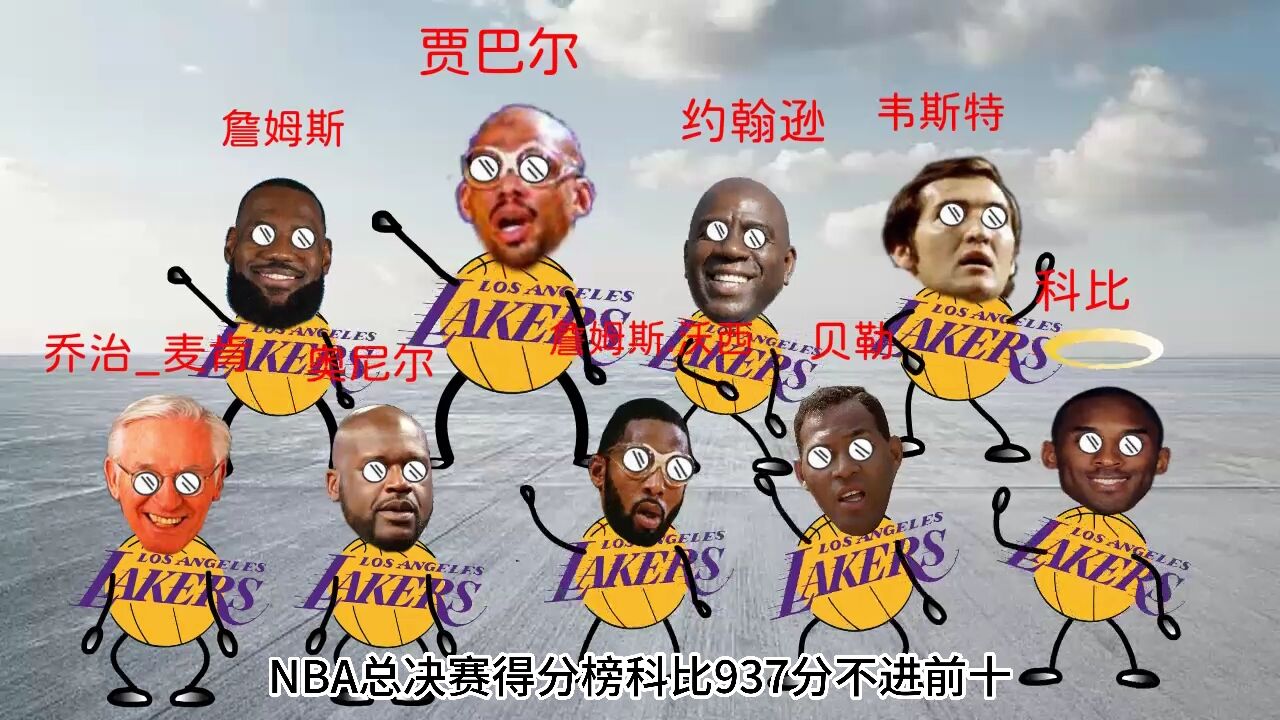 NBA总决赛得分榜:科比937分,连前十都进不了