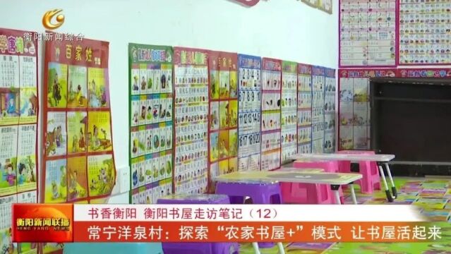 书香衡阳 衡阳书屋走访笔记(12) 常宁洋泉村:探索“农家书屋+”模式 让书屋活起来