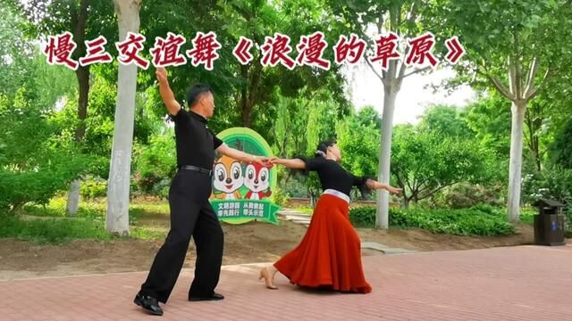 慢三交谊舞《浪漫的草原》 #交谊舞 #交谊舞教学