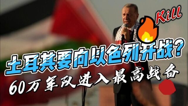 土耳其要向以色列开战?60万军队进入最高战备!