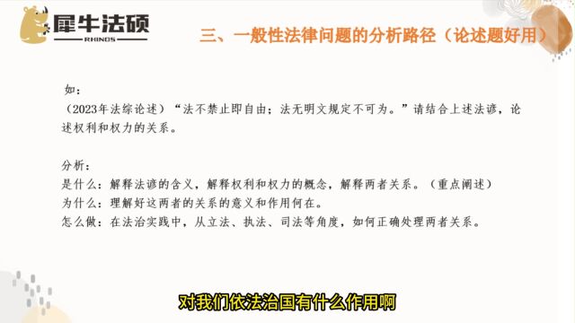 法硕初试中如何运用法律思维提分—一般性法律问题的分析路径