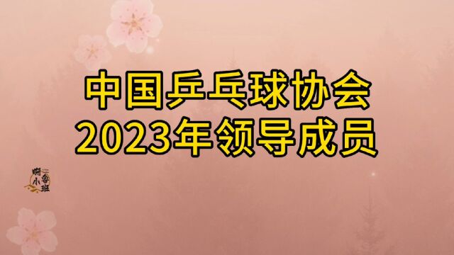 乒协新一届领导班子成员,看看有谁?一起了解一下吧