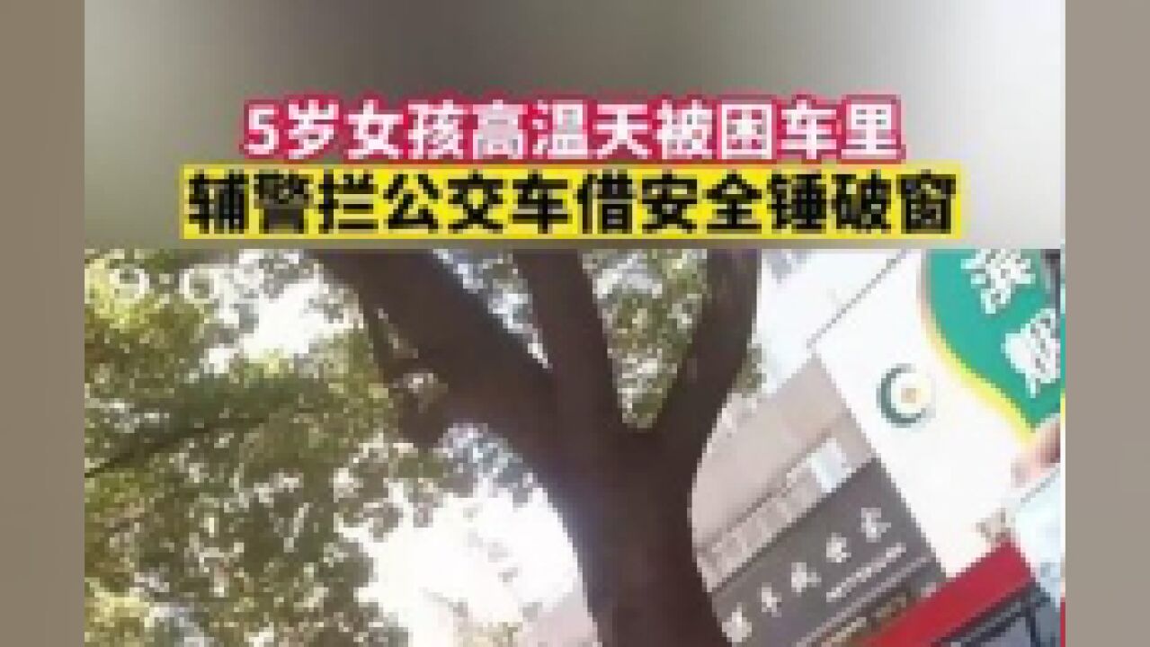 5岁女孩高温天被困车内,幸好……供稿:杭州日报