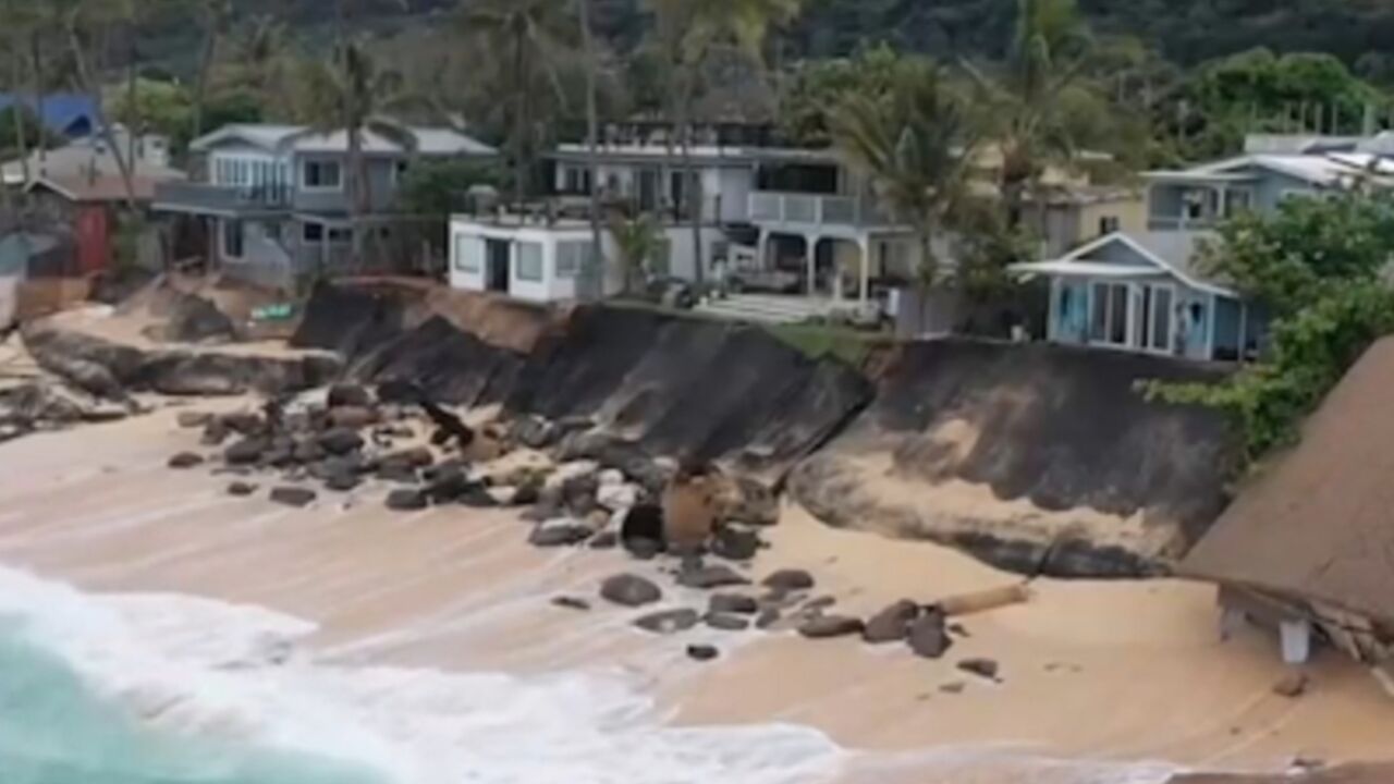 美国夏威夷海平面上升致大量污水流入海洋