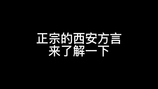 正宗的西安方言,你都听过吗