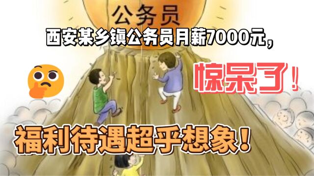 惊呆了!西安某乡镇公务员月薪7000元,福利待遇超乎想象!