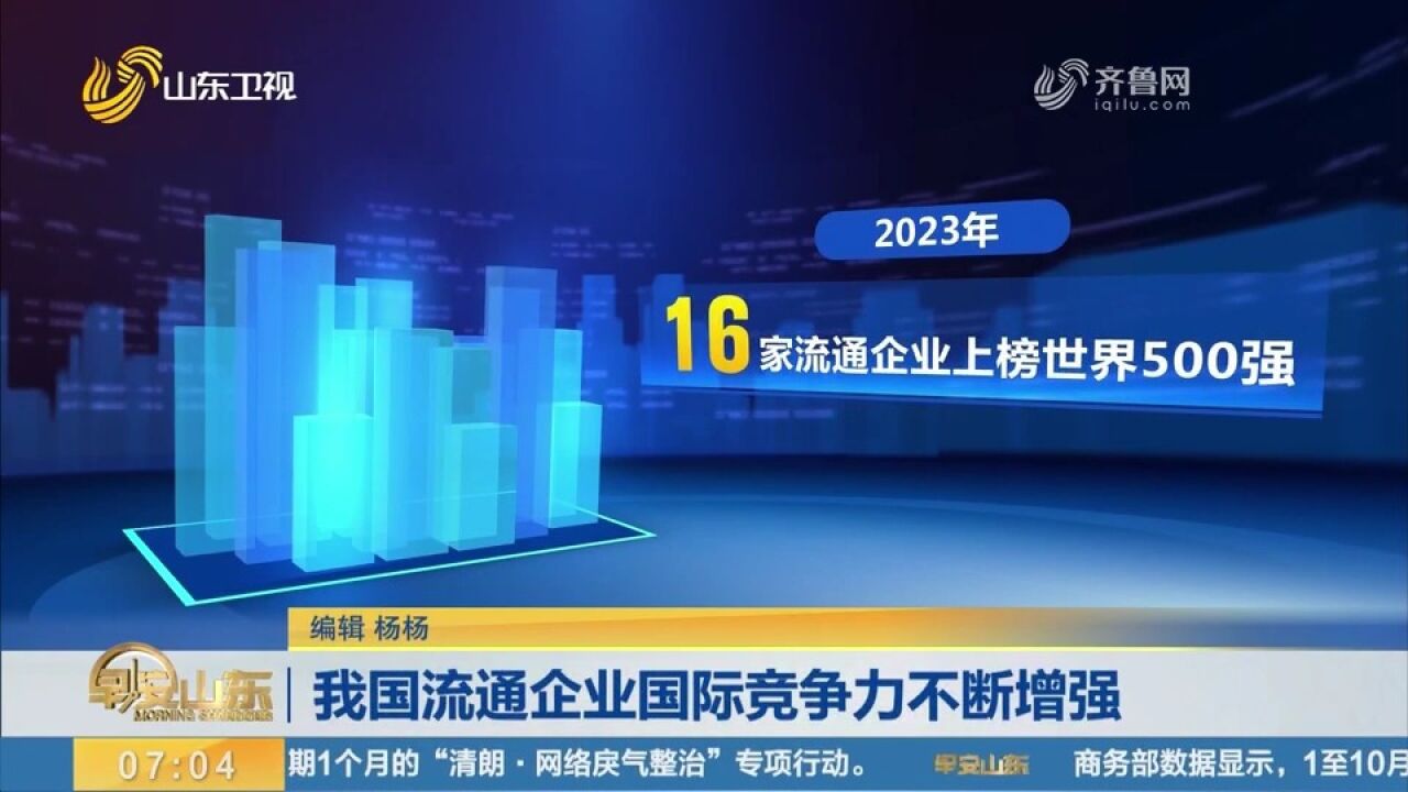 我国流通体系建设取得显著成效,流通企业国际竞争力不断增强