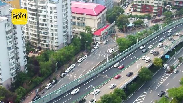 济南顺河高架重铺沥青,东侧道路展露新颜