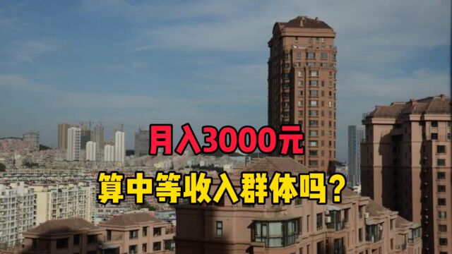 月入3000元算中等收入群体吗?