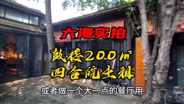 鼓楼200㎡四合院出租 院落占地200㎡,建面160㎡,租金便宜,交通方便#四合院 #现场实拍 #古建筑之美 #中式庭院 #中式合院