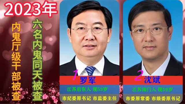 2023年内鬼厅级干部被查,吴杰苏全贵沈斌罗军贾慕权贺喜,你知道几位