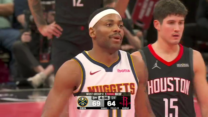 NBA杯小组赛西部C组：掘金vs火箭第3节英文原声回放