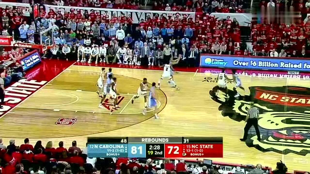 【回放】NCAA:北卡大学vs北卡州立下半场