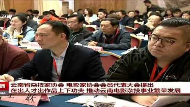 云南省杂技家协会 电影家协会会员代表大会提出 在出人才出作品上下功夫 推动云南电影杂技事业繁荣发展