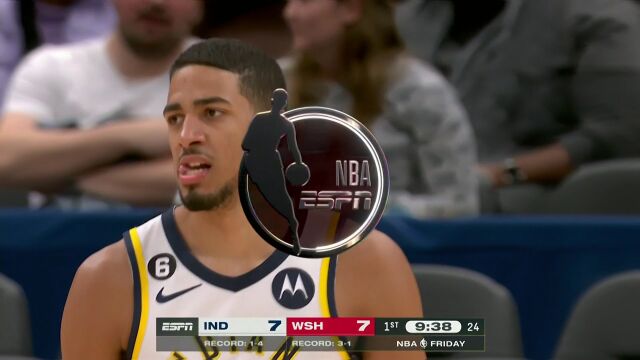 NBA常规赛：步行者vs奇才第1节中文解说回放
