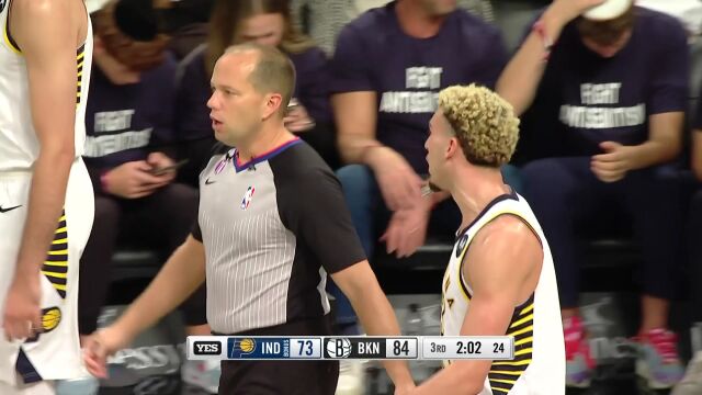 NBA常规赛：步行者vs篮网英文原声全场回放