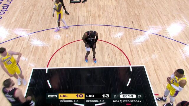 NBA常规赛：湖人vs快船中文解说全场回放