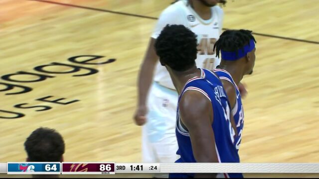 NBA常规赛：76人vs骑士第3节 英文解说回放