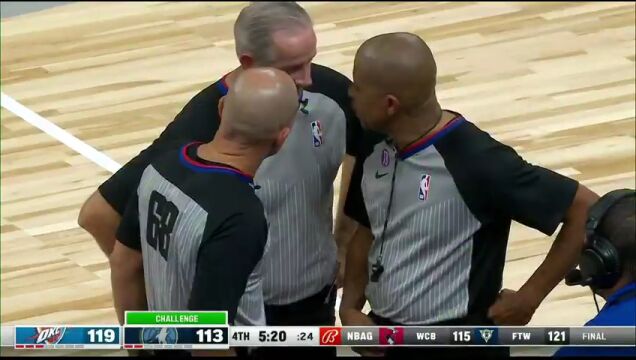 NBA常规赛：雷霆vs森林狼第4节英文原声回放
