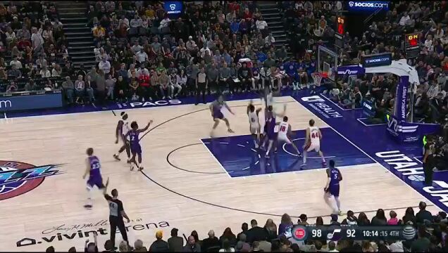 NBA常规赛：活塞vs爵士第4节中文解说回放