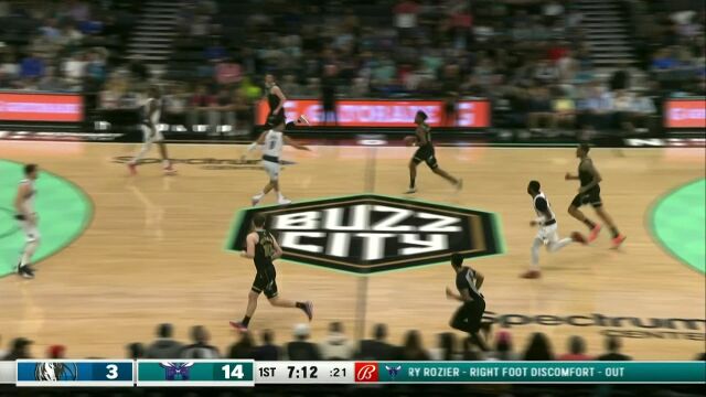 NBA常规赛：独行侠vs黄蜂第1节英文原声回放