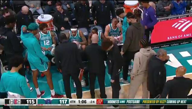 NBA常规赛：快船vs黄蜂第4节中文解说回放