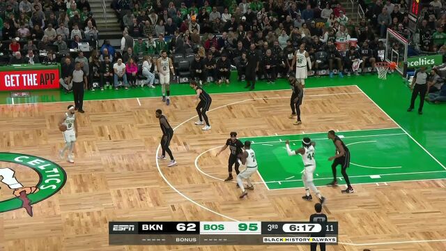 NBA常规赛：篮网va凯尔特人英文原声全场回放
