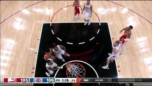 NBA常规赛：老鹰vs快船第4节英文原声回放