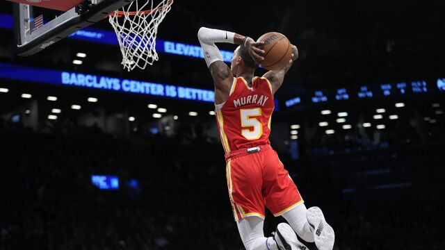 老鹰107-124篮网 穆雷21+5布里奇斯轰42+4率队稳坐东部第六