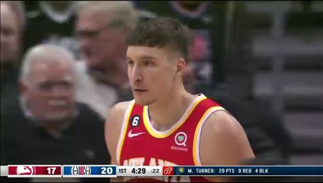 NBA常规赛：老鹰vs快船第1节英文原声回放