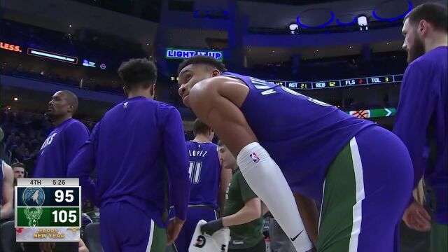 森林狼vs雄鹿英文原声全场回放