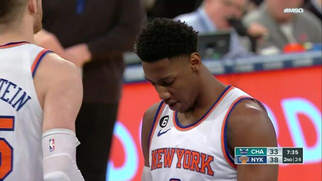  NBA常规赛：黄蜂vs尼克斯第2节英文原声回放