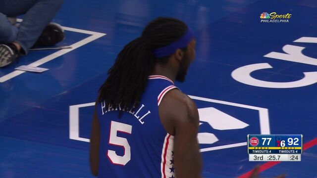 NBA常规赛：活塞vs费城 英文解说全场回放