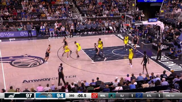 爵士131-124魔术 马尔卡宁31分班凯罗空砍26+8