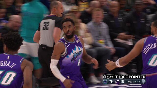 黄蜂vs爵士精华纯享 马尔卡宁延续高效状态轻取黄蜂