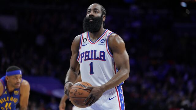 哈登vs掘金集锦 全场17+13攻传一体焊接全队