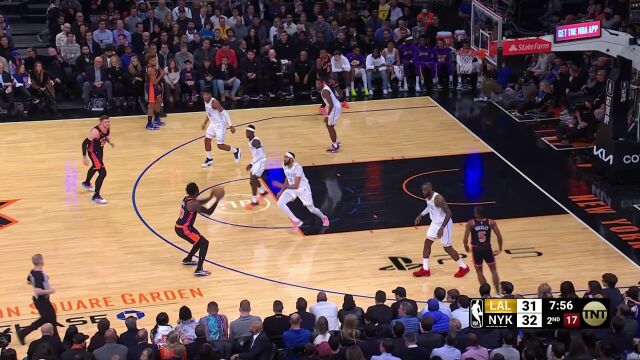 湖人vs尼克斯英文原声全场回放