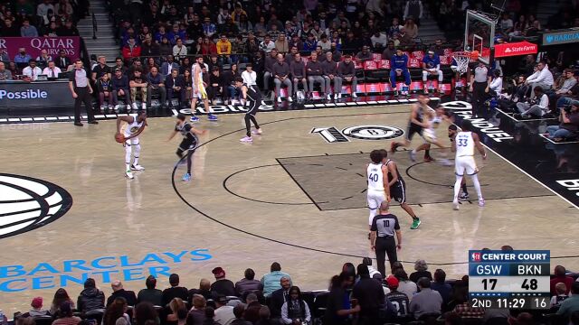 勇士113-143篮网 怀斯曼空砍30分杜兰特23+7+5率队豪取七连胜