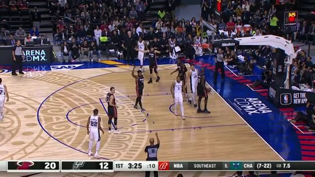 NBA常规赛：热火vs马刺第1节中文解说回放