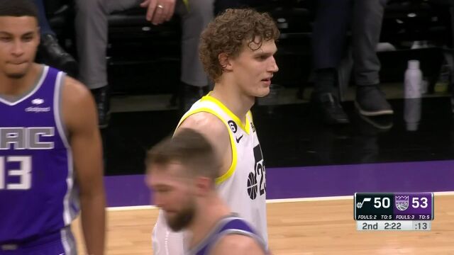 NBA常规赛：爵士vs国王第2节英文原声回放